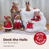 Bearington Sleepy and Squeek Christmas Teddy Bear, Christmas Bear Decor, 14 Inch Holiday Bear, Ideal Christmas Bear Gift for Kids - 2 of 4