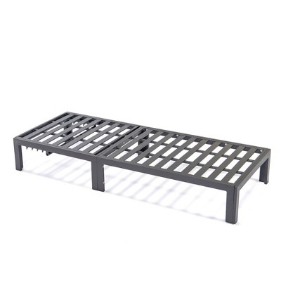 Chelsea Modern Aluminum Outdoor Chaise Lounge with Orange Cushions