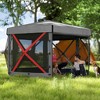 Outsunny 12' x 12' Hexagonal Pop Up Gazebo with 5 Sidewalls, Portable Outdoor Canopy - 2 of 4