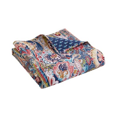 Nanette Multicolor Cotton Reversible Quilted Throw
