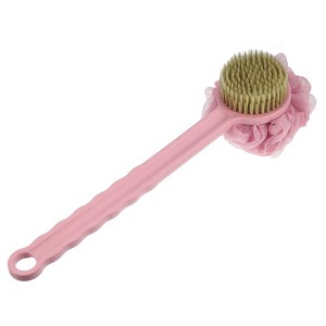 Unique Bargains Double Side Long Handle Bath Brush 15.35"x4.72"x4.13" 1 Pc - 1 of 4