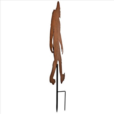 Rustic Brown Metal Yeti Silhouette Garden Stake
