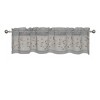 Kate Aurora Shabby Sheer Embroidered Complete 3 Piece Floral Rod Pocket Cafe Kitchen Curtain Tier & Valance Set - image 3 of 4