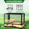 Reptile Glass Tank,Reptile Glass Terrarium with Top Screen Ventilation,Toughened Glass Reptile Tank, Double Hinge Door & Anti Escape for Lizard Snake - 4 of 4