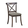 CAVINAS Cross-Back Dining Chairs Set of 2, Fabric Upholstered Kitchen Side Chairs with Rubber Wood Frame - 4 of 4