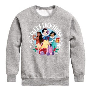 Boys' - Disney - Merry Everything Graphic Long Sleeve Fleece Sweatshirt - 1 of 4