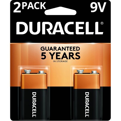 Duracell Coppertop 9V Batteries - 2pk Alkaline Battery