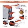 Coucheta Metal Chicken Nesting Box with Removable Roll-Out Tray - Easy Egg Collection&Clean Galvanized Steel Laying Box for Hens - for Backyard Coop - 4 of 4