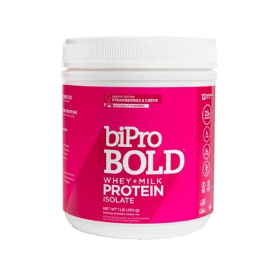 BiPro Bold Protein Powder - Strawberries & Crème - 1lb