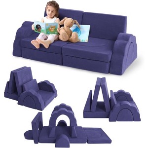 11pcs Modular Kids Play Couch，Convertible Foam Floor Sofa, Children Sectional Toddler Couch for Creative Play - 1 of 4