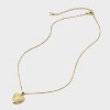 14K Gold Dipped Heart Charm Initial Necklace - A New Day™ Gold - 2 of 4