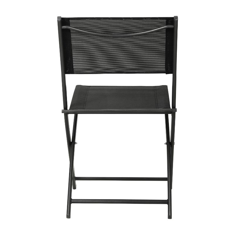 Flash Furniture Brazos Series Outdoor 4pcs Folding Chair with Flex Comfort Material and Metal Frame, 4 of 16