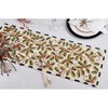Saro Lifestyle Festive Holly Leaves Beaded Table Runner, 13"x35", Multicolored - 2 of 2