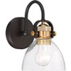 Minka Lavery Modern Wall Light Sconce Lustrous Bronze Hardwired 6 1/2" Fixture Clear Seedy Glass Shade for Bedroom Bathroom Vanity - 3 of 3