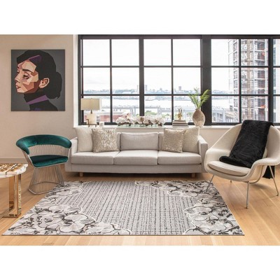 Elizabeth Sutton Vera VE65B Modern Floral Area Rug