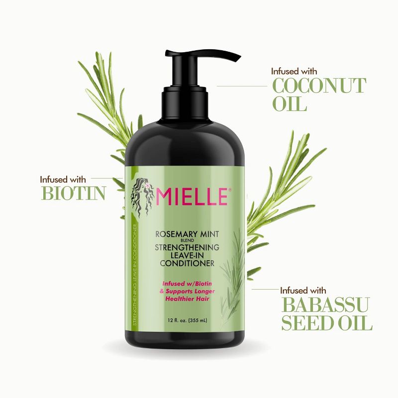 Mielle Organics Rosemary Mint Strengthening Leave-In Conditioner - 12 fl oz, 5 of 8