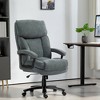 HOMCOM Big and Tall Office Chair, Up to 450 lbs. Heavy Duty Desk Chair, Executive Computer Chair for Heavy People w/ High Back, Swivel Wheels, Gray - 3 of 4