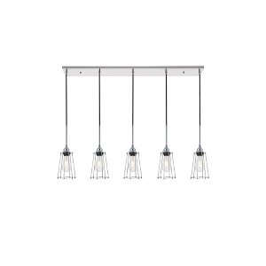 Elegant Lighting Auspice 5 light chrome Pendant - 1 of 4