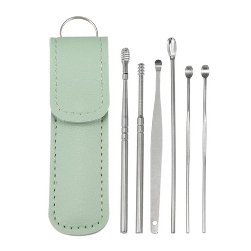 Unique Bargains Stainless Steel Ear Cleansing Tool Set With Faux ...