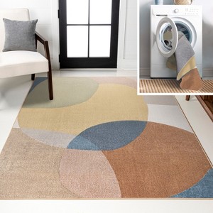 JONATHAN Y Pebble Geometric Contemporary Machine-Washable Area Rug - 1 of 4