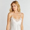 Journelle Women's Charlotte Short Slip Chemise in White, Size Medium - 4 of 4