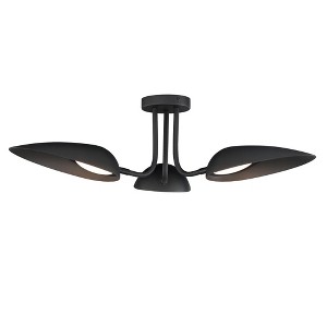 ET2 Lighting Marsh 3 - Light Flush Mount in  Black - 1 of 3