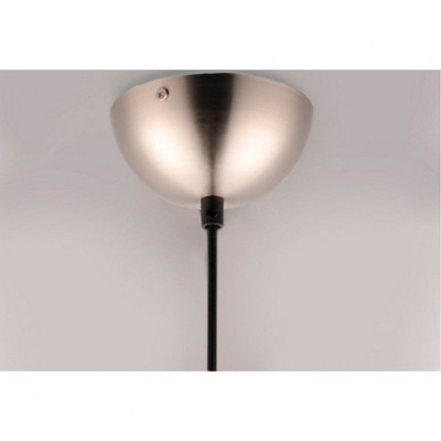 Half Moon Adjustable LED Pendant in Metallic Gold with Satin White Glass