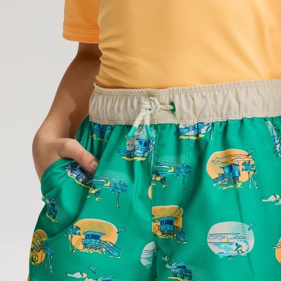 Cat & Jack Boys' Beach Vibes Swim Trunks - Cat & Jack™ Green L — фото 3