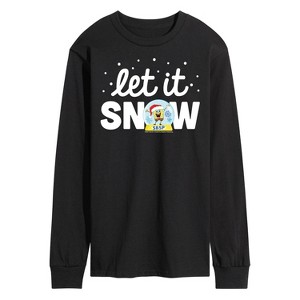 Men's - SpongeBob SquarePants - Let It Snow Long Sleeve Graphic T-Shirt - 1 of 4