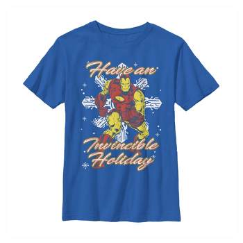 Boy's Marvel Christmas Iron Man Invincible Holiday T-Shirt
