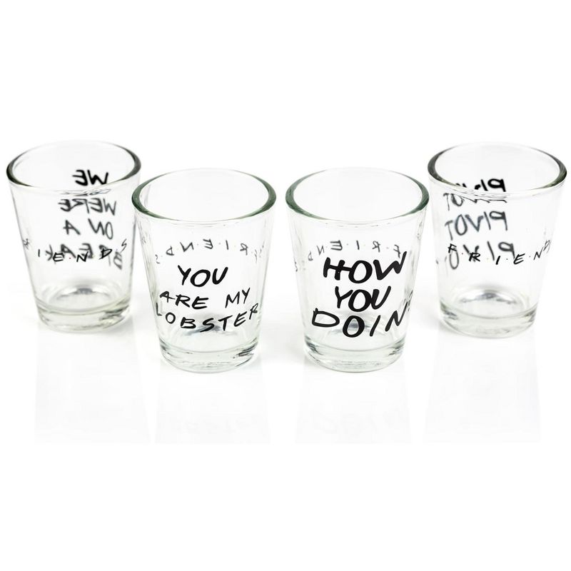 Silver Buffalo Friends Quotes 1.5oz Mini Glasses | Set of 4, 4 of 7