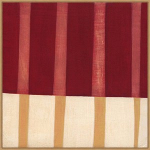 30" x 30" Broken Stripes IV by Laura Nugent Framed Canvas Wall Art Print - Amanti Art: Modern Lithograph, Polystyrene Frame - 1 of 4