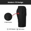Blu Rock Men's Tech Fleece Performance Shorts With Heat Seal Zipper Pocket-3 Pack - 4 of 4