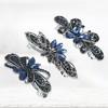 Unique Bargains Women's Hair Barrettes Vintage Shining Rhinestone Flower Butterfly Flower Shapes Barrette Hair Accessories 3Pcs - 4 of 4