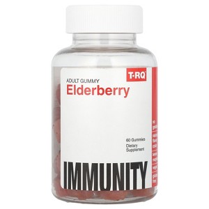 T.RQ Elderberry Gummy (Dietary Supplements), Natural Rasberry, 60 Count, Red - 1 of 2