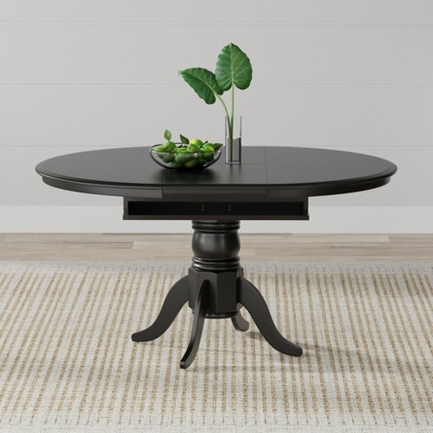 Glenwillow Home Single Pedestal Butterfly Leaf Dining Table With Self ...