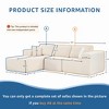 PexFix 104" Modular Sectional Sofa with L-Shape Chaise Modern Upholstered Cloud Couches with Throw Pillows for Living Room Bedroom Beige - 4 of 4