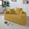 Queen-Size Corduroy Convertible Adjustable Futon Sofa Couch Bed with Multi-Functional Design - 3 of 4