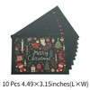 Unique Bargains Christmas Greeting Card Multicolor 4.5 "x3.1" 10 Pcs - 3 of 4