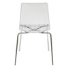 LeisureMod Ralph Modern Acrylic Dining Side Chair with Chrome Legs - 4 of 4