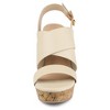 Allegra K Women's Slingback Buckle Ankle Strap Wood Platform Wedge Sandals - 2 of 4