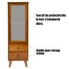 YIYIBYUS Freestanding Bamboo Floor Cabinet with Door for Storage Solutions in Bathrooms, Kitchens, Brown - 3 of 4