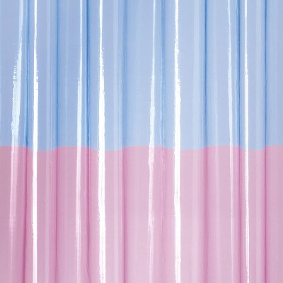 Radiant Border Dual-Tone Purple and Blue PEVA Shower Curtain Set