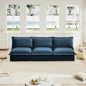 NicBex Couches for Living Room Single Deep Seat Sofa Couch Fabric Slip-covered Armchair with 1 Big Back Cushion and 2 Big Toss Pillows - 1 of 4