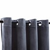 Aghana Digitals 2-Piece Anthracite Velvet Blackout Curtains with Metal Rings, 55.1x96.5" - Light - 3 of 4