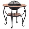 vidaXL Mosaic Fire Pit Table Terracotta 26.8" Ceramic - 2 of 4