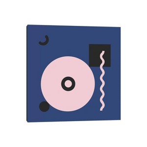 Pink Circle and Blue Square by Alisa Galitsyna Unframed Wall Canvas - iCanvas - 1 of 4