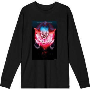 It Chapter 2 Pennywise Glow Fan Poster Adult Long Sleeve Tee - 1 of 2