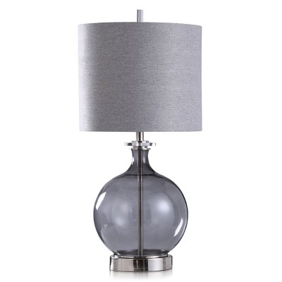 Smoked Glass Globe Table Lamp with Acrylic Base - StyleCraft