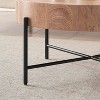 Round Coffee Table with Storage with Drawers Farmhouse Circle Table, Easy to Assemble Wood Accent Center Table Natural Living Room Tables - 3 of 4